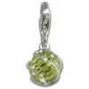 SilberDream Charm Zirkonia Kugel grün Armband Anhänger FC200G