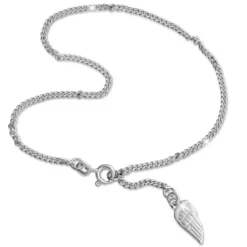 SilberDream 26cm Fußkette Flügel 925 Silber SDF003