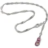 SilberDream 25,5cm Fußkette Flipflop rosa 925er Silber SDF022A