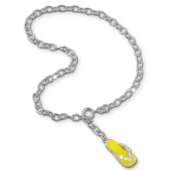 SilberDream 25cm Fußkette Flipflop 925 Silber SDF002