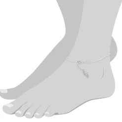 SilberDream 26cm Fußkette Flügel 925 Silber SDF003
