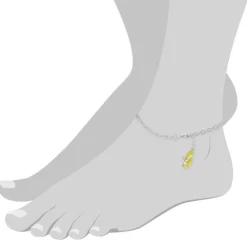 SilberDream 25cm Fußkette Flipflop 925 Silber SDF002
