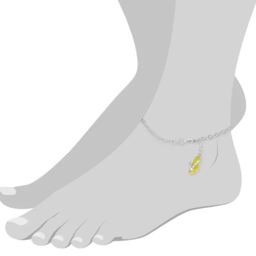 SilberDream 25cm Fußkette Flipflop 925 Silber SDF002