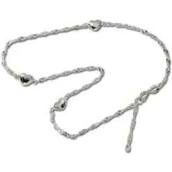 SilberDream 25cm Fußkette Herzen 925er Silber SDF019I