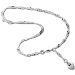 SilberDream 25cm Fußkette Herz 925er Silber SDF020I