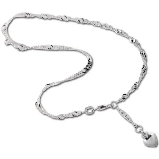 SilberDream 25cm Fußkette Herz 925er Silber SDF020I