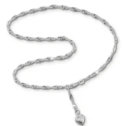 SilberDream 25,5cm Fußkette Herz Zirkonia Silber SDF005