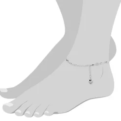 SilberDream 25cm Fußkette Herz 925er Silber SDF020I