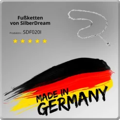 SilberDream 25cm Fußkette Herz 925er Silber SDF020I