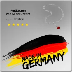 SilberDream 25cm Fußkette Herz 925 Silber SDF006