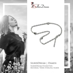 SilberDream 25cm Fußkette Herzen 925er Silber SDF019I