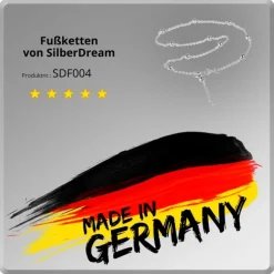 SilberDream 25cm Fußkette Kugel 925 Silber SDF004