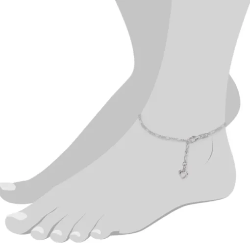 SilberDream 25cm Fußkette Offenes Herz 925er Silber SDF021I
