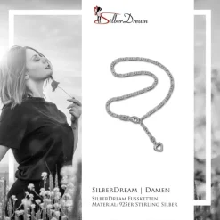 SilberDream 25cm Fußkette Offenes Herz 925er Silber SDF021I