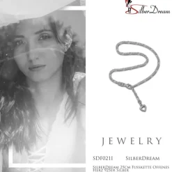 SilberDream 25cm Fußkette Offenes Herz 925er Silber SDF021I