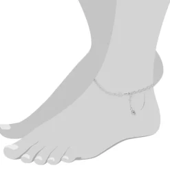 SilberDream 25cm Fußkette Zirkonia 925 Silber SDF001