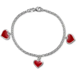 SilberDream 16,5cm Kinder Armband Herzchen 925 Silber SDA010