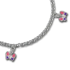 SilberDream 15,5cm Kinder Armband Schmetterling Silber SDA011