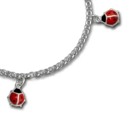 SilberDream 16cm Kinder Armband Marienkäfer Silber SDA012