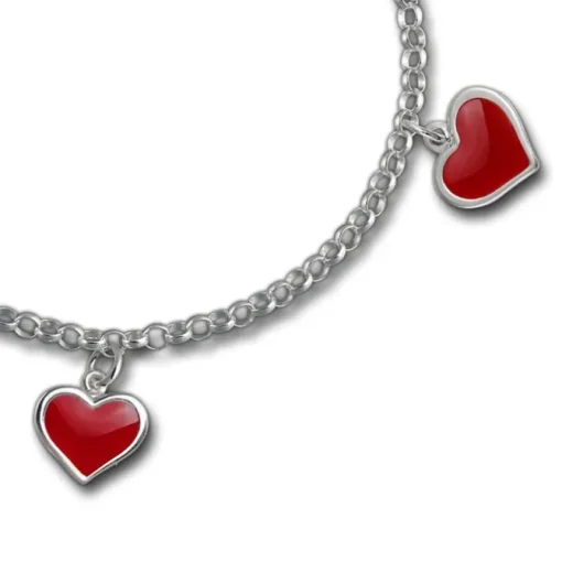 SilberDream 16,5cm Kinder Armband Herzchen 925 Silber SDA010