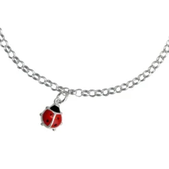 SilberDream 16cm Kinder Armband Marienkäfer Silber SDA012
