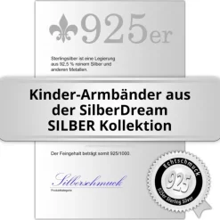 SilberDream 16cm Kinder Armband Marienkäfer Silber SDA012
