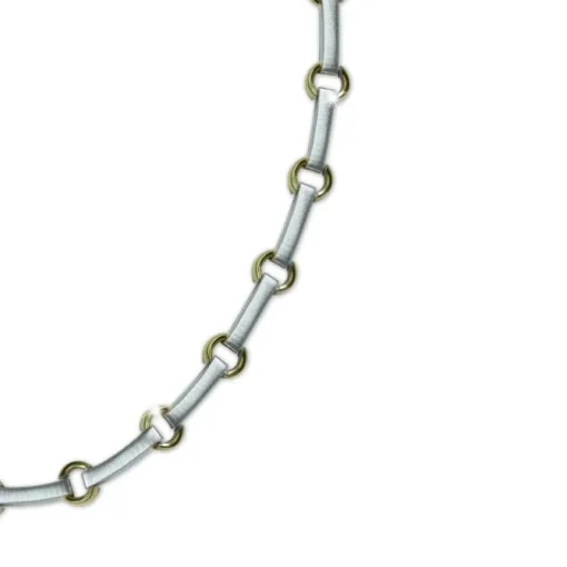 SilberDream Collier Circle 925 Silber matt vergoldet Damen 45cm Kette SDK4801T