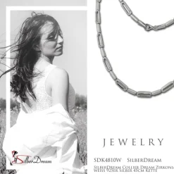 SilberDream Collier Dream Zirkonia weiß 925er Silber 45cm Kette SDK4810W