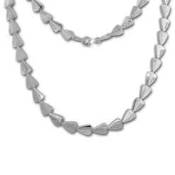 SilberDream Collier Dreiecke Zirkonia weiß 925er Silber 45cm Halskette SDK457W