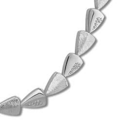 SilberDream Collier Dreiecke Zirkonia weiß 925er Silber 45cm Halskette SDK457W