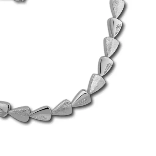 SilberDream Collier Dreiecke Zirkonia weiß 925er Silber 45cm Halskette SDK457W