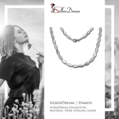 SilberDream Collier Elegance Zirkonia weiß 925er Silber 44,5cm Halskette SDK453W