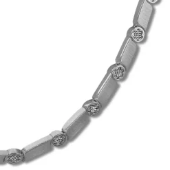 SilberDream Collier Fantasie Zirkonia weiß 925er Silber 45,5cm Halskette SDK464W