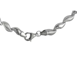 SilberDream Collier Glamour Zirkonia weiß 925er Silber 44,5cm Kette SDK4808W