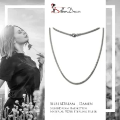 SilberDream Collier Himbeerkette 925er Silber Halskette 45cm Kette SDK22745J