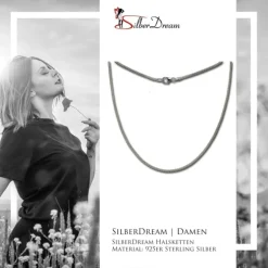 SilberDream Collier Himbeerkette 925er Silber Halskette 45cm Kette SDK22245J