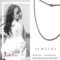 SilberDream Collier Himbeerkette 925er Silber Halskette 45cm Kette SDK22745J