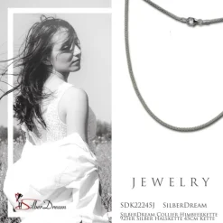 SilberDream Collier Himbeerkette 925er Silber Halskette 45cm Kette SDK22245J