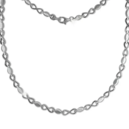 SilberDream Collier Infinite 925 Silber glanz matt 44cm Kette Damen SDK4802M