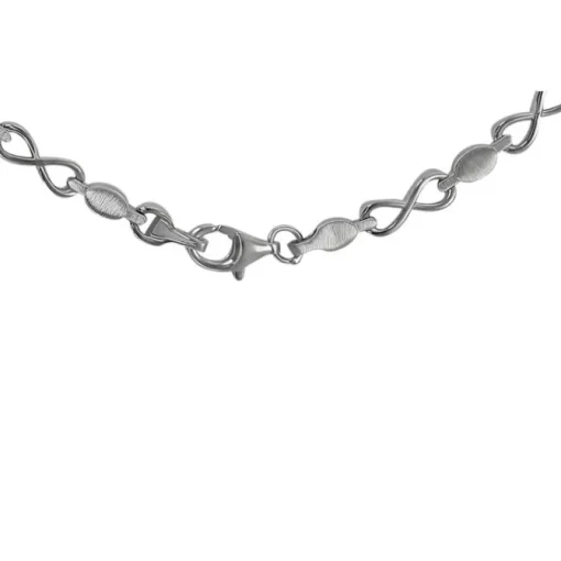 SilberDream Collier Infinite 925 Silber glanz matt 44cm Kette Damen SDK4802M
