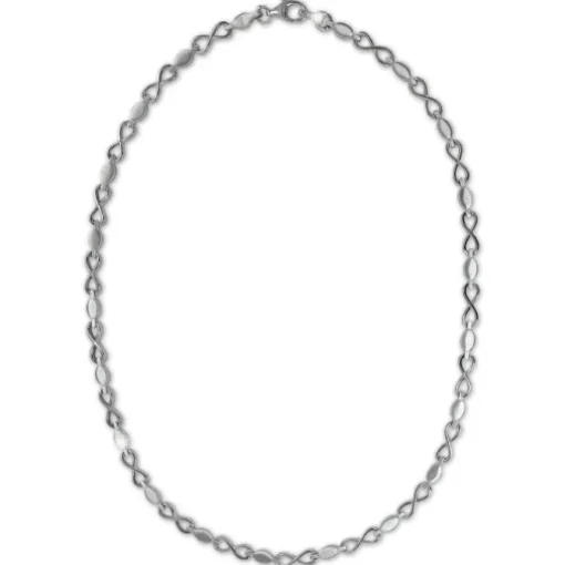 SilberDream Collier Infinite 925 Silber glanz matt 44cm Kette Damen SDK4802M