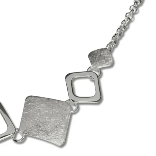 SilberDream Collier Karo 925 Sterling Silber 45cm Kette SDK409