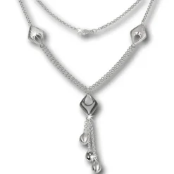 SilberDream Collier Kette Drop 925 Silber 45cm Halskette SDK413