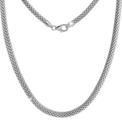 SilberDream Collier Kette Geflecht 925er Silber Damen 45cm SDK26445J
