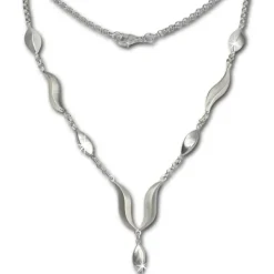 SilberDream Collier Kette Wave 925 Silber 45cm Halskette SDK410