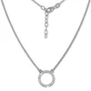 SilberDream Collier Kette Zirkonia rund weiß 925 Silber Damen 42-47cm SDK28642J