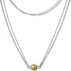 SilberDream Collier Kette Kugel Punkte vergoldet 925 Silber Damen 45cm SDK24645Y