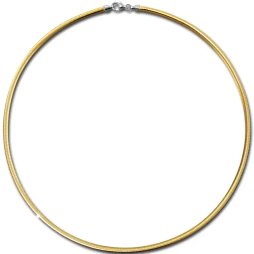 SilberDream Collier Kette Muster vergoldet und Silber 925er 45cm SDK22945T