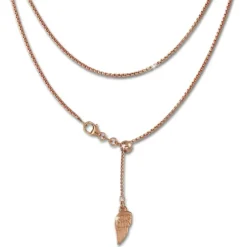 SilberDream Collier Kette Flügel rosevergoldet 925er Silber Damen 45cm SDK23445E