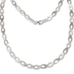 SilberDream Collier Kette oval offen 925 Silber 45cm Halskette SDK401